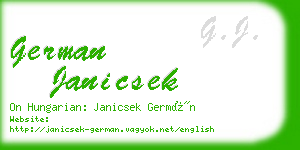 german janicsek business card